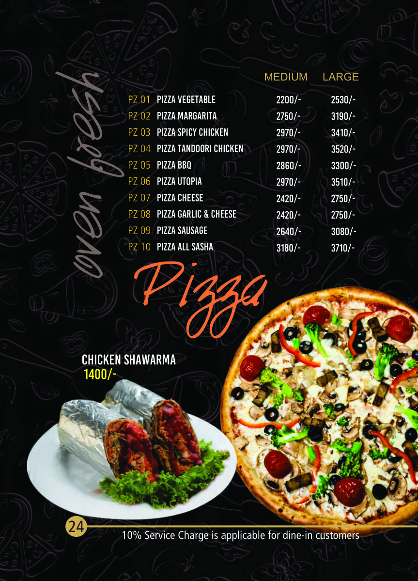 Menu Page 25